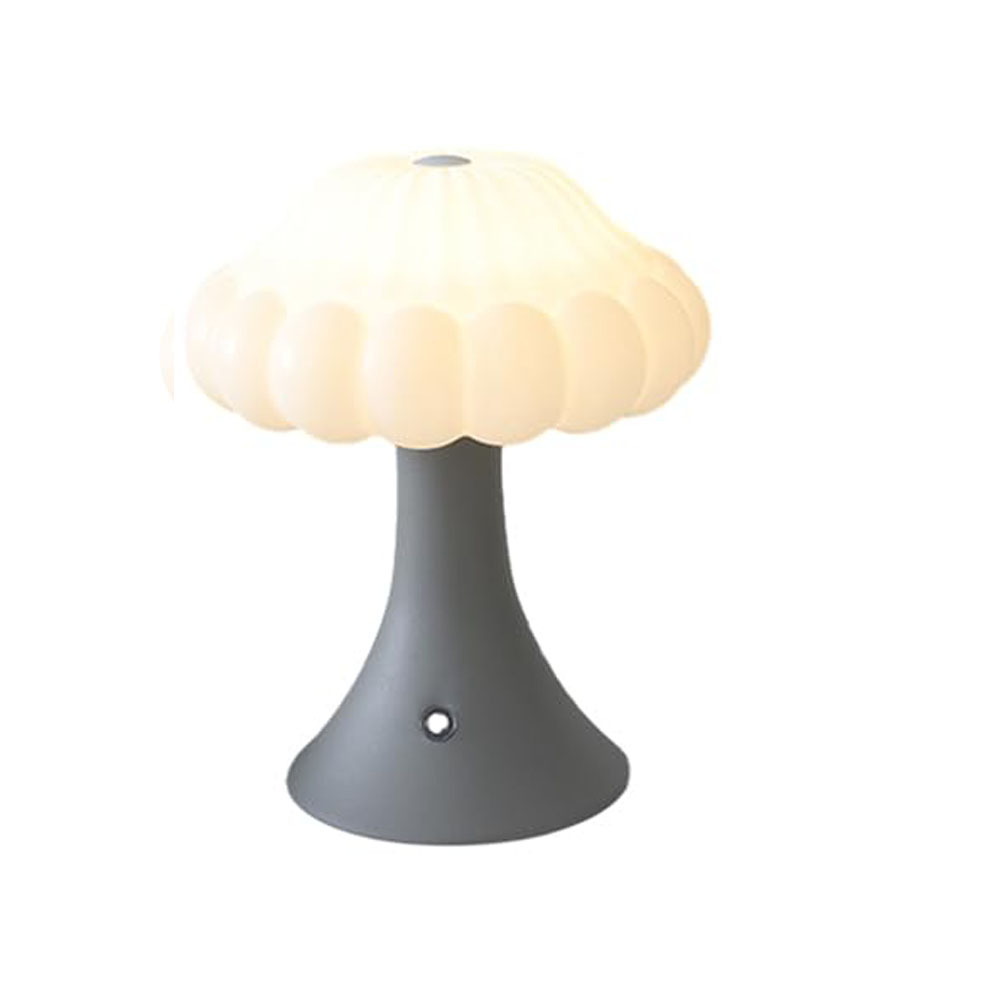 Przenośne bezprzewodowe lampy LED, lampa chmurka, lampa na baterie, możliwość ściemniania 3 kolorów, lampka nocna na stolik nocny, szara