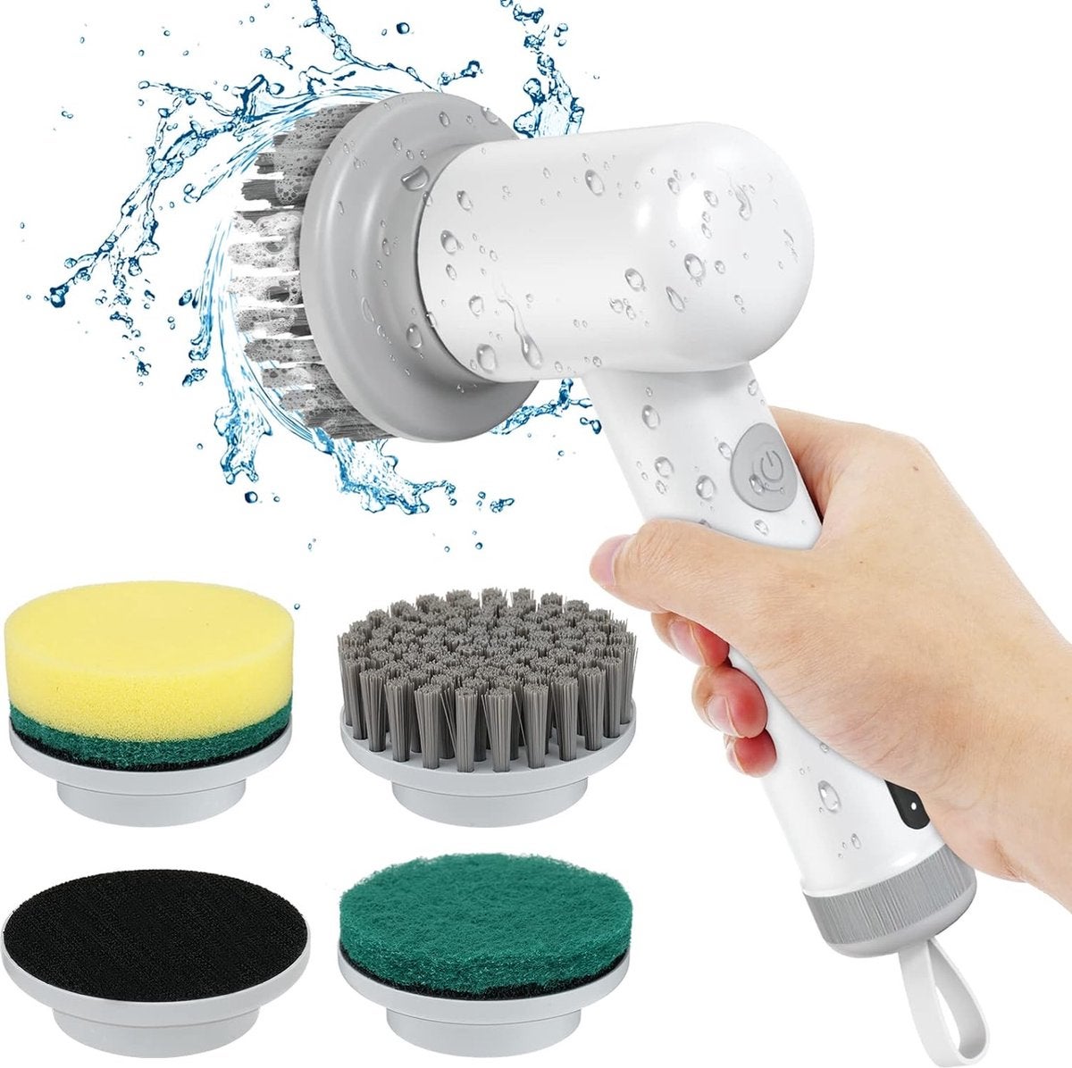 Brosse De Nettoyage Multifonctionnelle Avec Têtes Sans Fil Pour Cuisine
