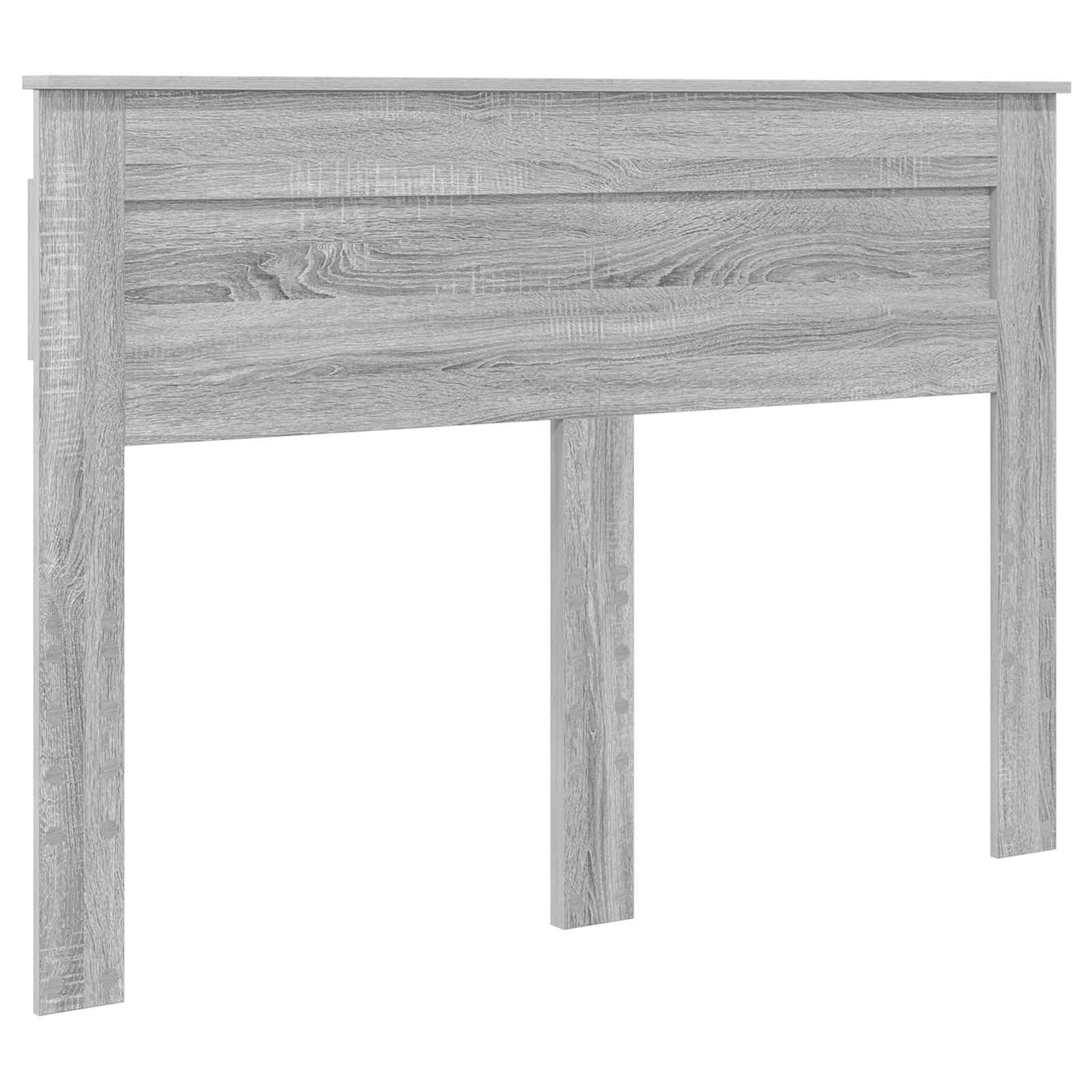 Cadre de lit gris 160 x 200 cm panneau de bois - 7