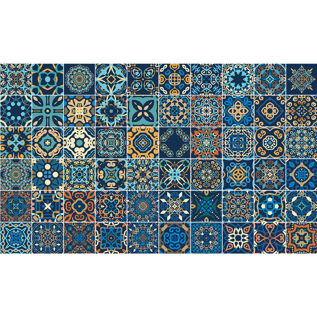60 adesivo piastrelle azulejos ceciliano - Sticker adesivo - adesivi murali - 60stickers15x15cm - 2