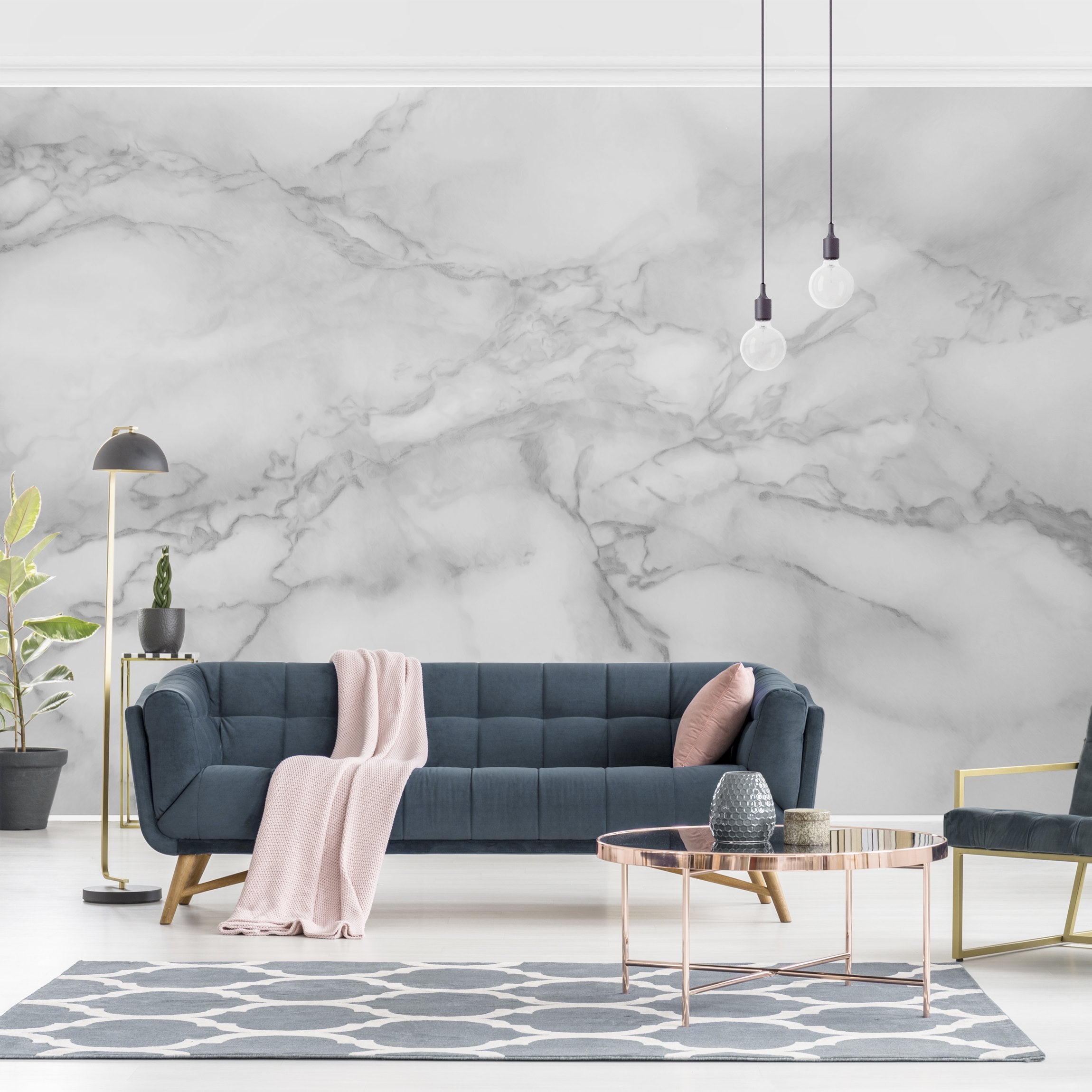 Papel pintado fotomural mármol blanco y negro 3d estampado imitación piedra 71 - salón dormitorio cocina pasillo - tnt 384 x 255 cm adhesivo