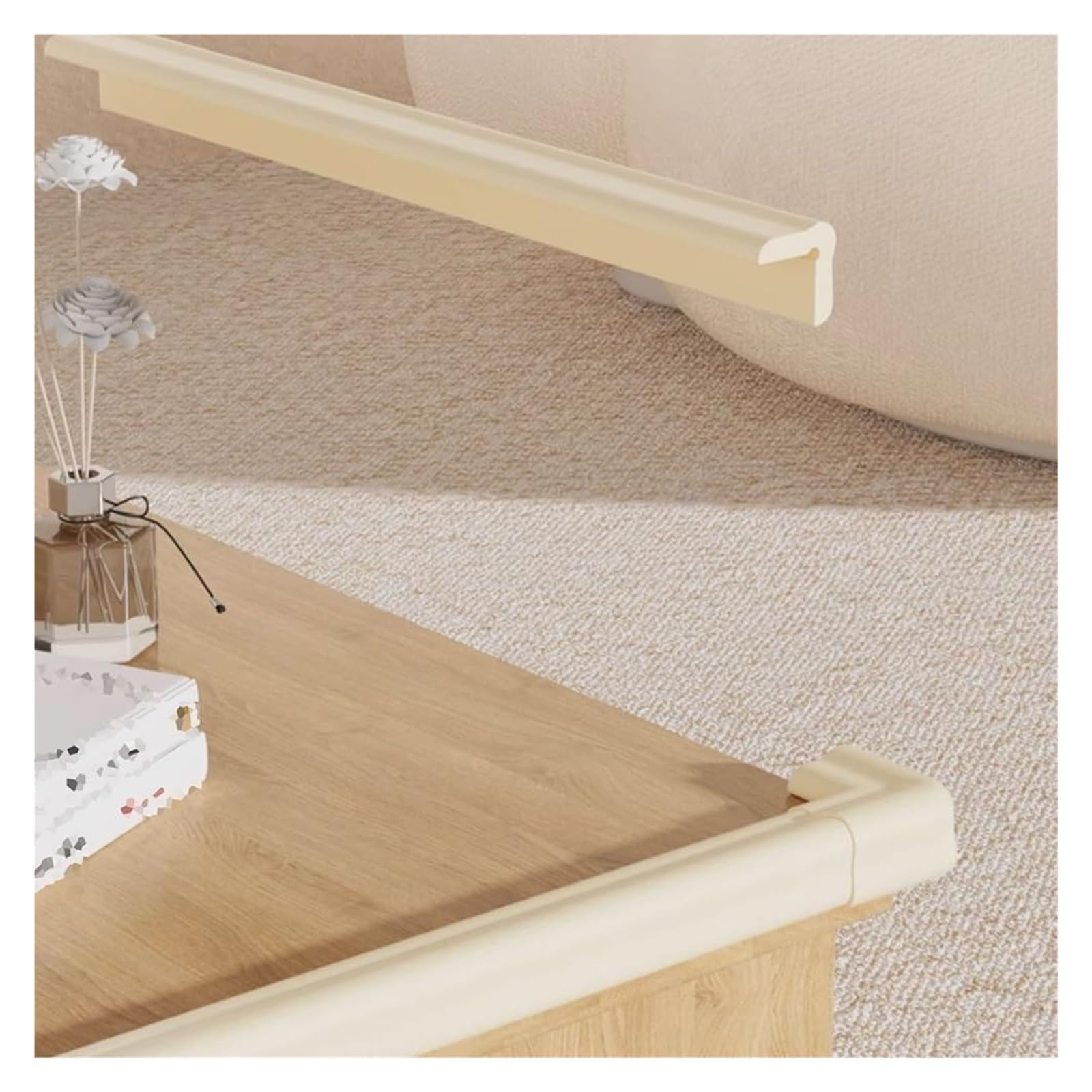 Bande de protection anti-collision pour coin de table bébé, adaptée aux meubles, lits, armoires et escaliers, 2 m x 13 mm, gris - 2