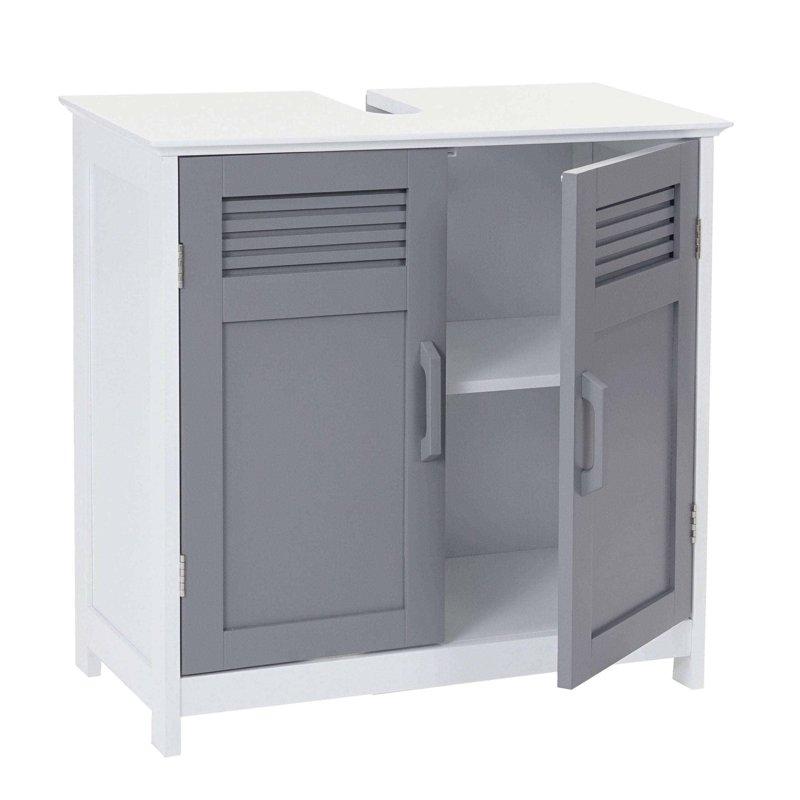 Decoshop26  Mueble De Baño Bajo Lavabo 60 X 60 X 30 Cm Mdf 04_0007842 Gris , Leroy Merlin