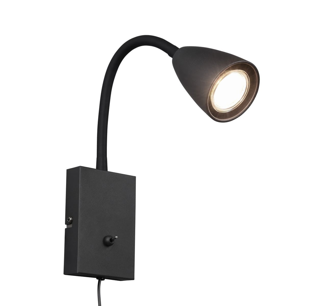 Kinkiet ścienny Wanda czarny 1xGU10x10W wym: 23,5 x 8,5 x 8,5 cm metal IP20 Trio