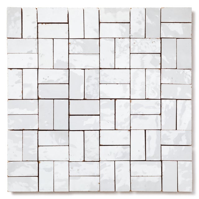 Carrelage Zellige Marocain Blanc Neige 2,4x4,9 cm (vendu par 1 m²) - RO'MA NATURE