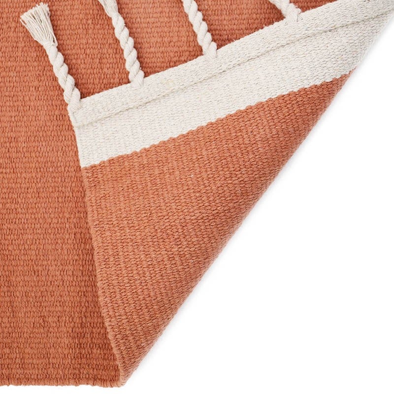 Tapis Contemporain Rectangle Coton recyclé 100x150cm Lisboa rose liège - 3