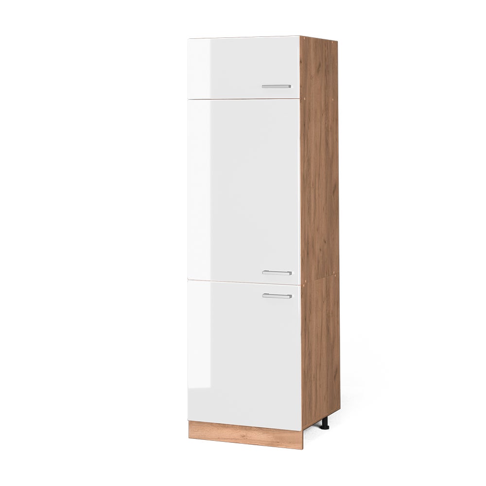 Vicco Szafka na lodówkę R-Line, Biały wysoki połysk, 60 cm