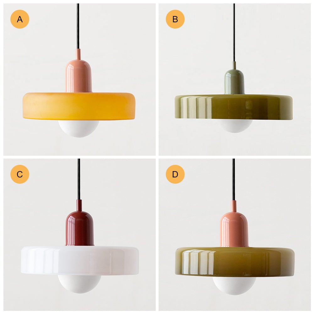 Lampe suspendue en verre au-dessus de la table, de l'îlot de cuisine, de la chambre à coucher, du couloir et du restaurant style A - 2