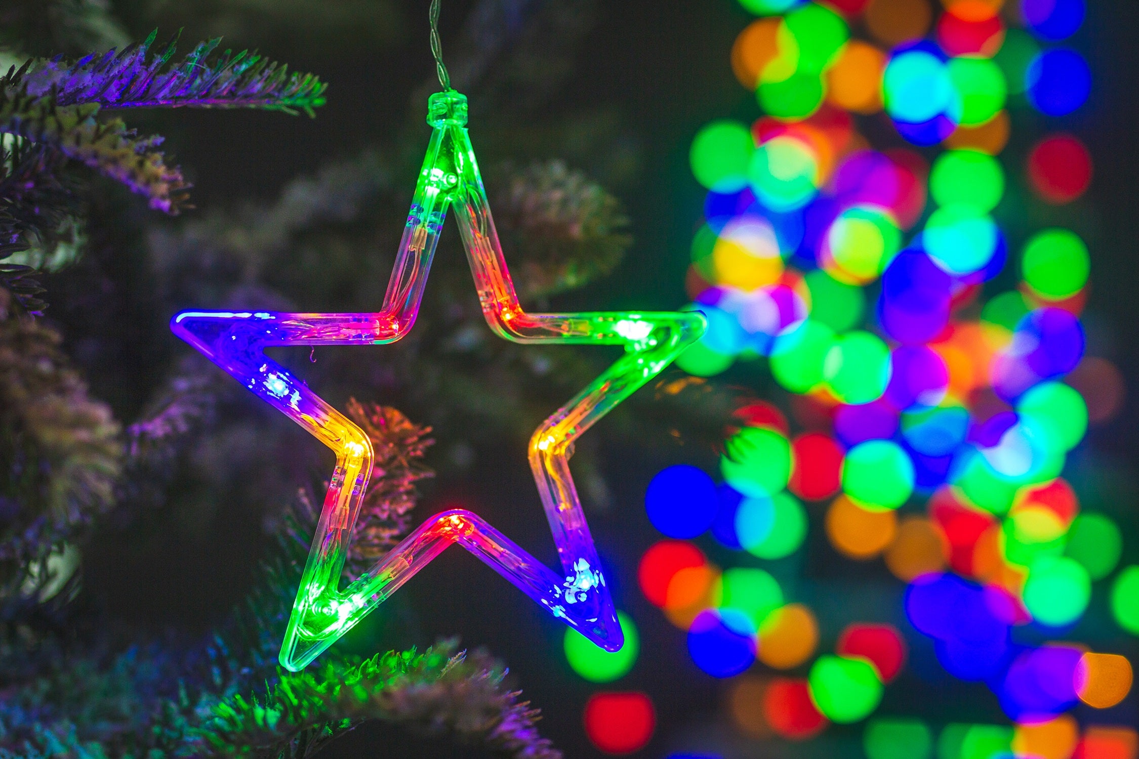 Kurtyna 72 LED księżyc gwiazda choinka Corciano - 5