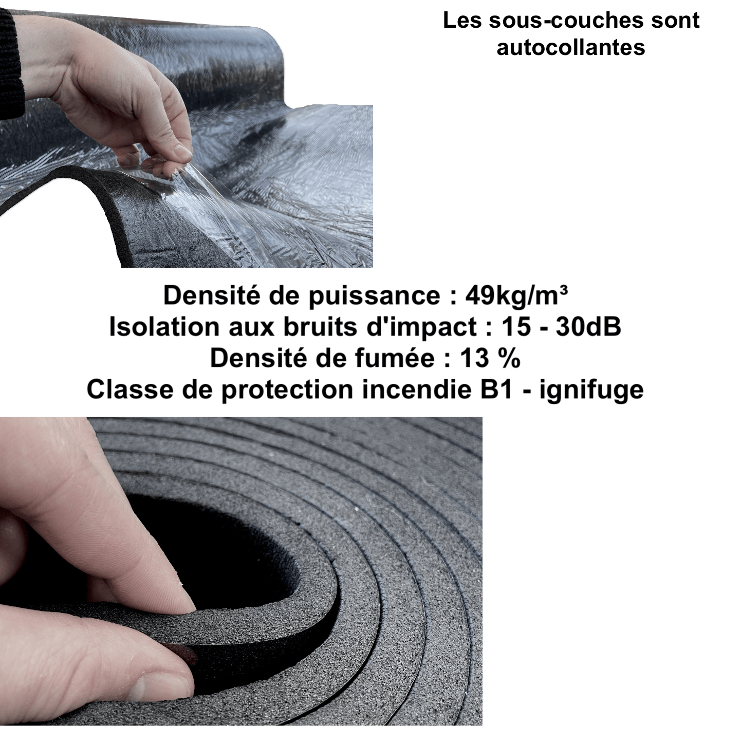 IMPERIAL STUDIOS Rouleau de sous-couche antidérapante et isolante thermique et acoustique – 15 m² et 12 mm d'épaisseur – Moquette