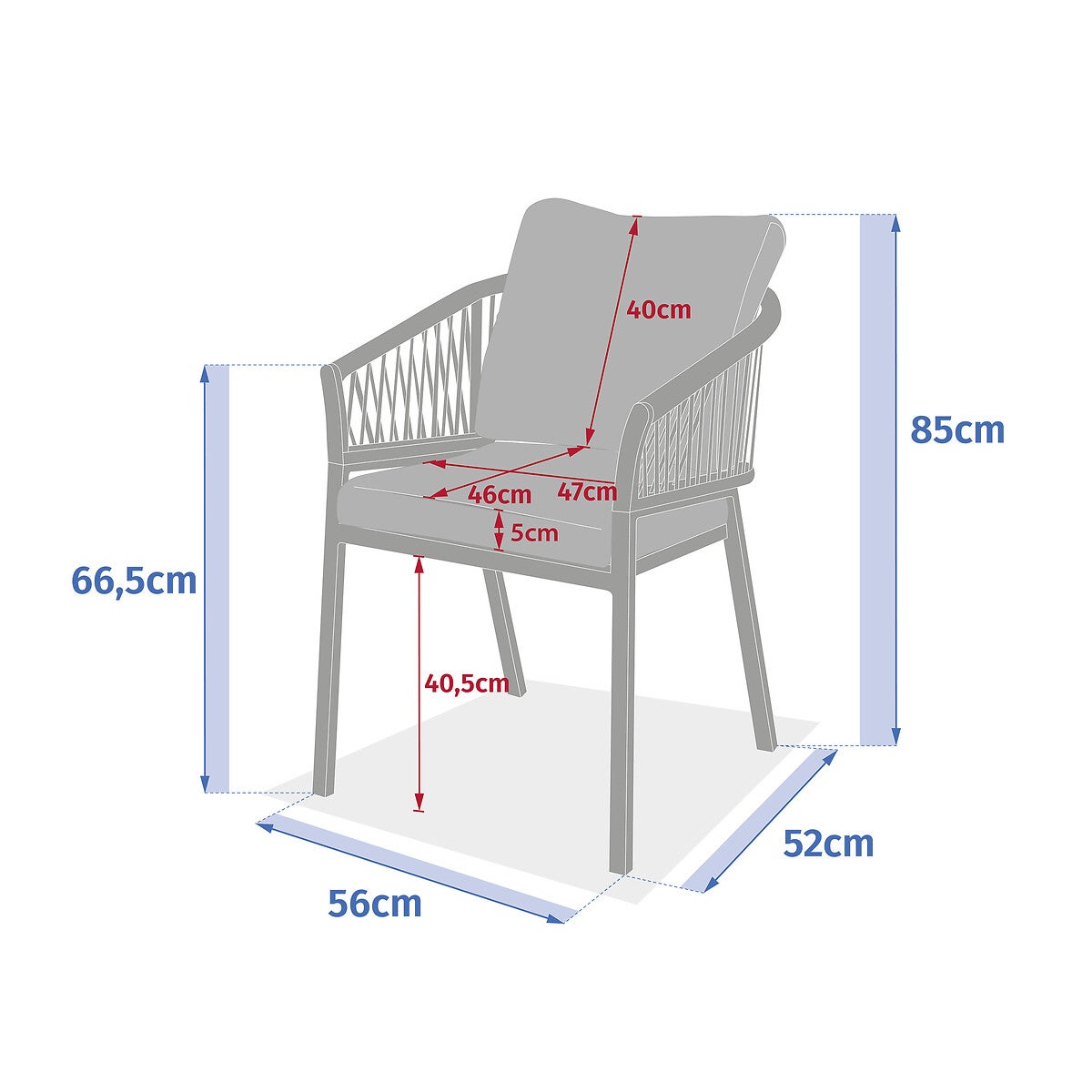 Lot de 2 fauteuils de jardin 