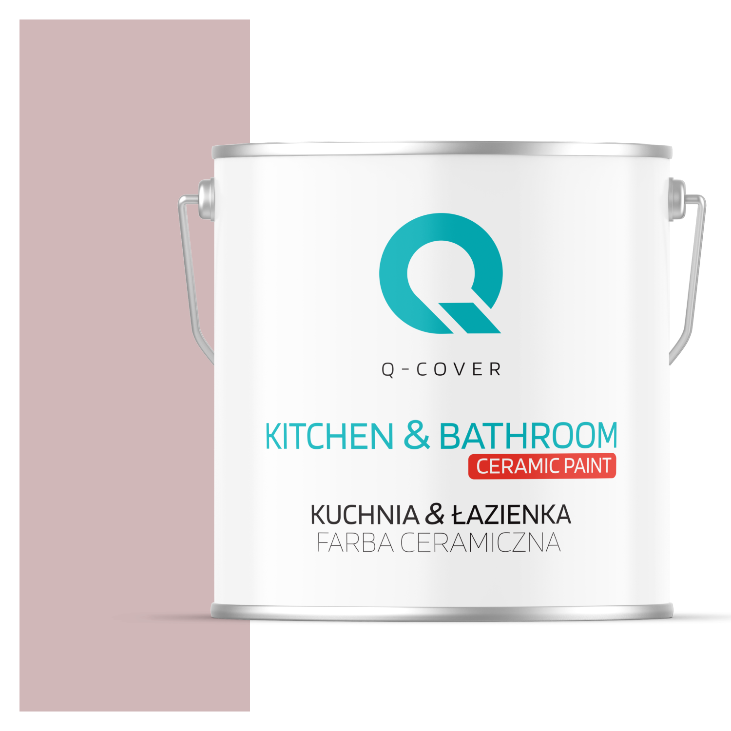 Farba Ceramiczna Kuchnia &amp; Łazienka Q-Cover Pudrowy róż H3250 Głęboki Mat 5L
