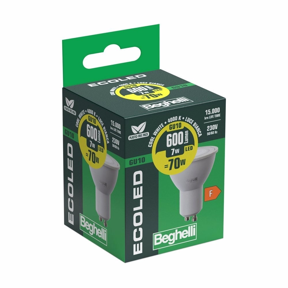 Lampe LED Beghelli 7W GU10 600 lumens 4000K 56858 - 2