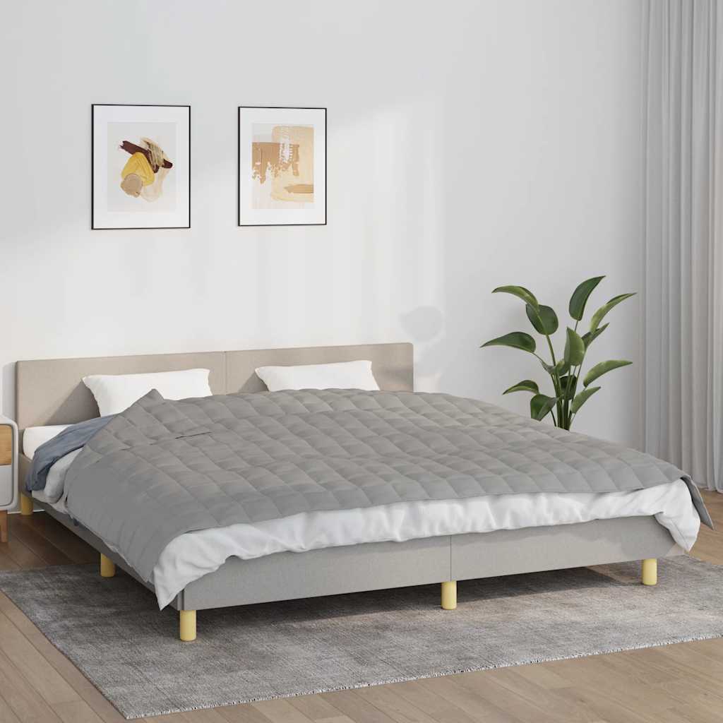 Koc obciążeniowy, szary, 155x220 cm, 7 kg, tkanina vidaXL