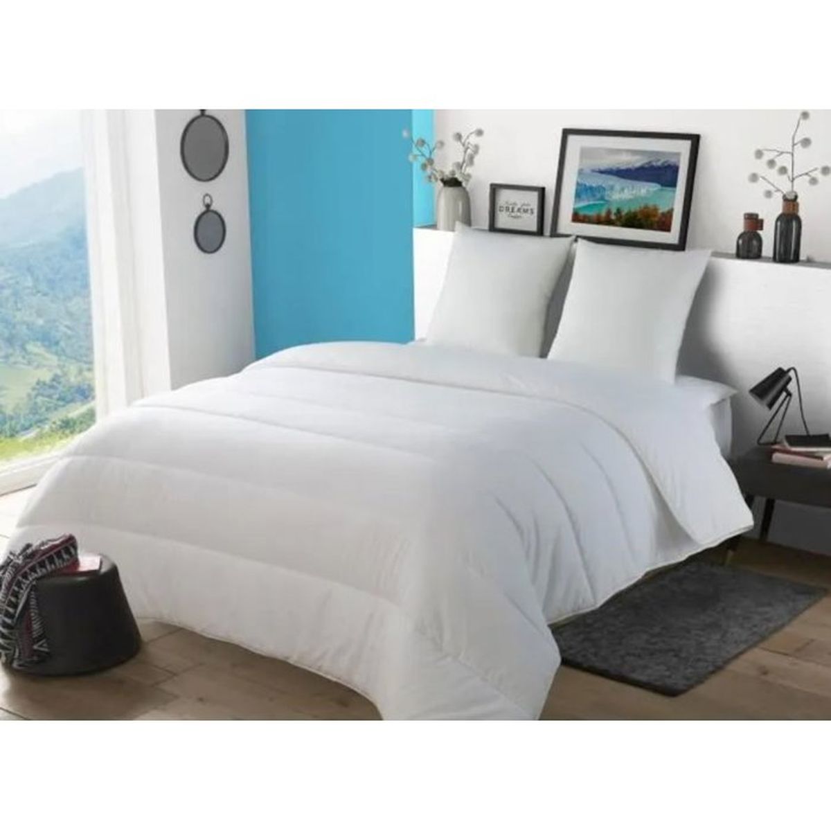 Couette chaude DODO Patagonie Microlux 380 g/m² 140x200 cm polyester blanc - 4