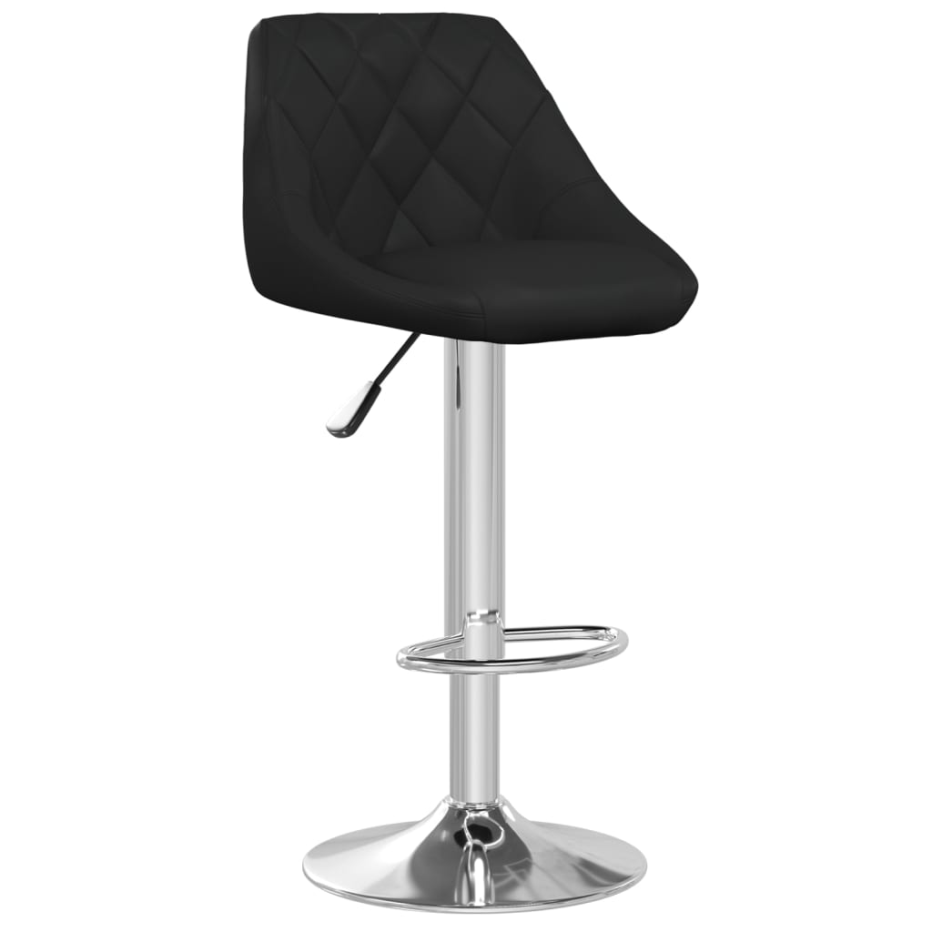 Tabourets de bar lot de 2 noir similicuir - 3