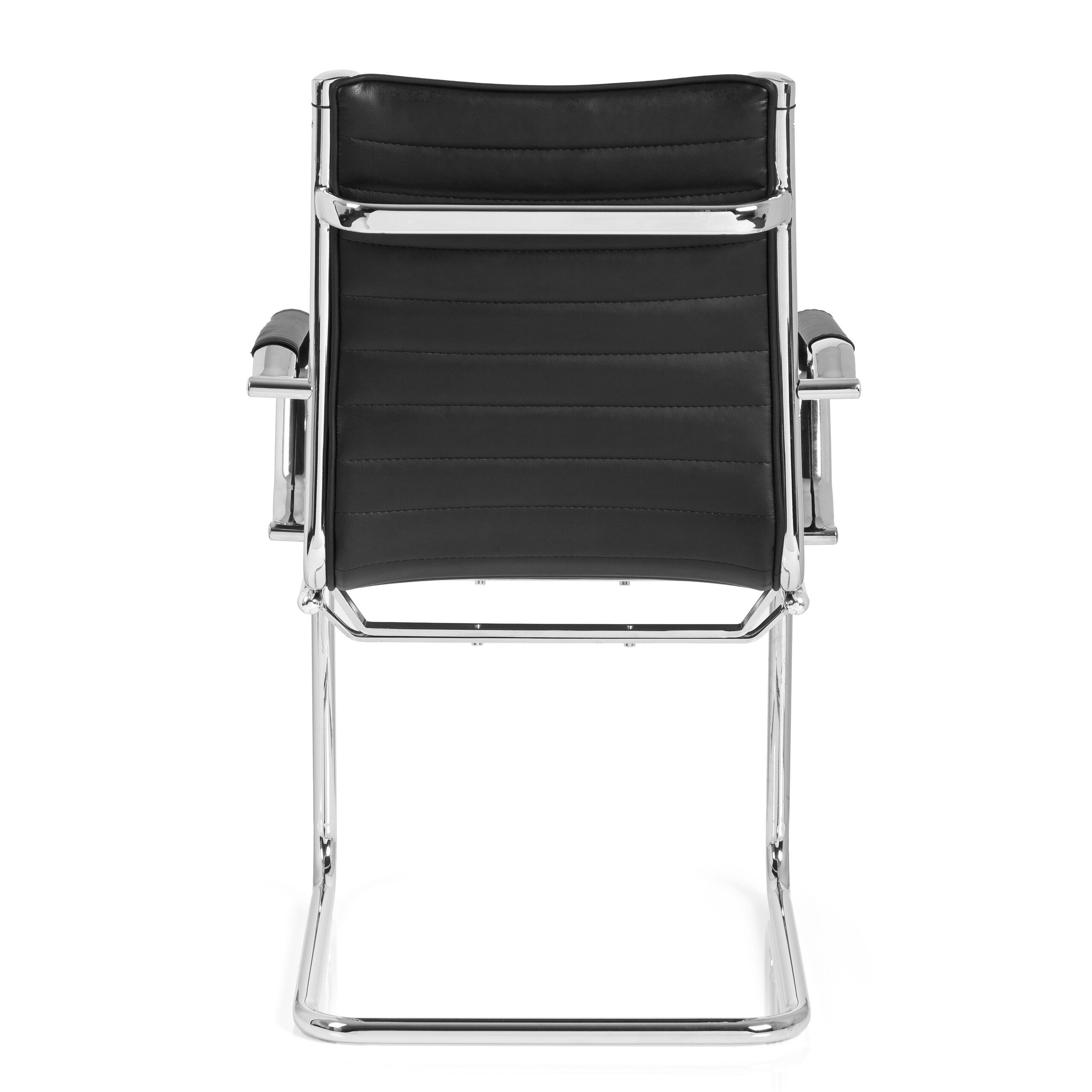 Sedia per visitatori / sedia da conferenza VEMONA V PU nero cromo hjh OFFICE - 6