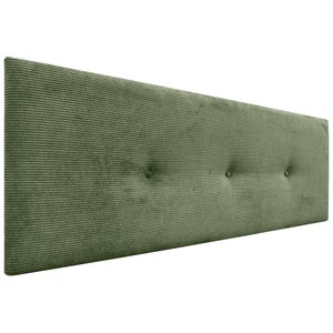 Tête De Lit Capitonnée En Velours Côtelé - Hauteur 60cm, épaisseur 4 Ou 8cm, Fixation Murale Incluse (Vert Forêt, 160cm)
