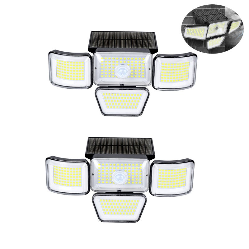 Lot De 2 Appliques Solaires LED Avec Détecteur De Pénombre - Lumière Chaleureuse Pour Extérieur