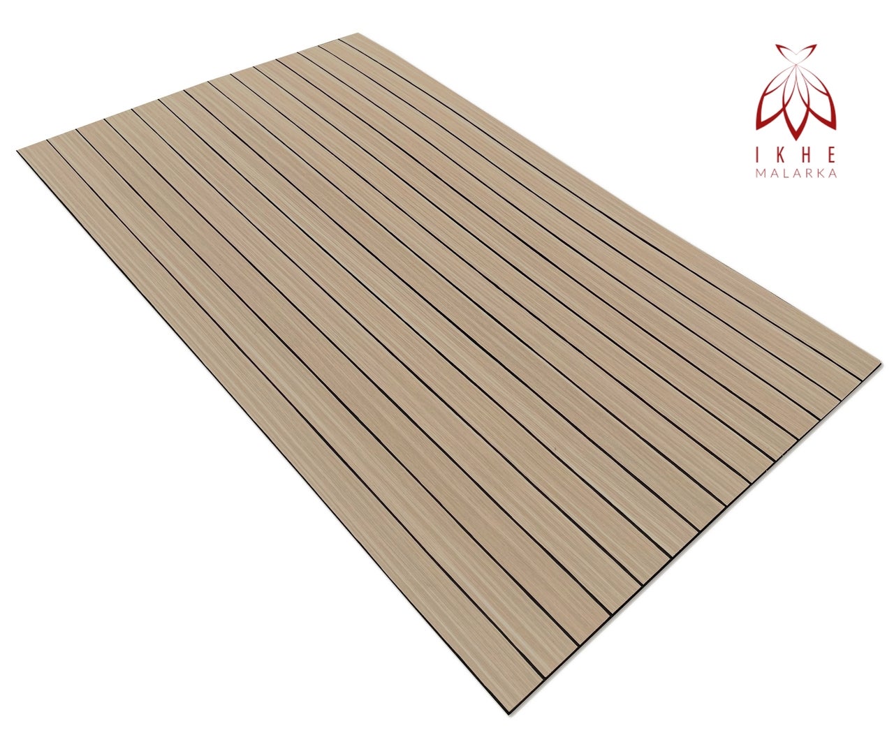 Panneau mural lamelles 100×60 cm – IMITATION lamelles bois en PVC + PE, 2,8 mm, auto-adhésif, finition bois marron, intérieur L02 - 3