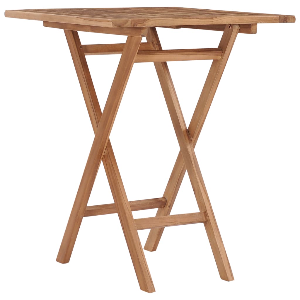 Table à manger de jardin carré en Bois Marron - 7