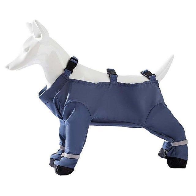 Calças protetoras para animais de estimação, para uso externo, à prova de poeira e leves, para animais de quatro patas que cobrem os joelhos (G)