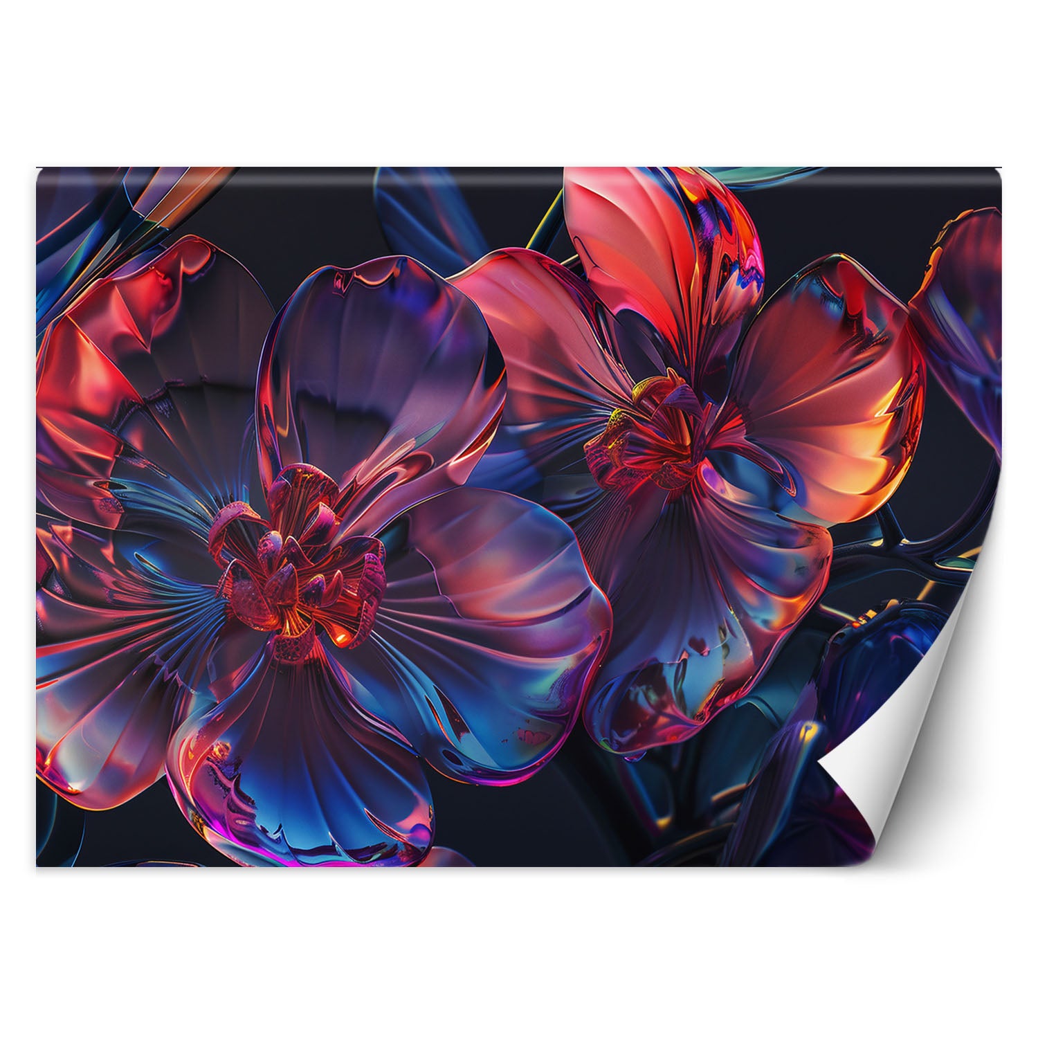 Papier Peint 3D Autocollant – Fleurs Et Fruits Rouges – Modèle 475NAN (Uta Naumann Fay)