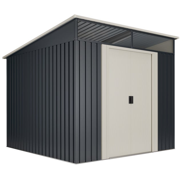 Abri De Jardin En Métal Malmo 5.6 M2 - Garantie 15 Ans - 236x238x203cm. Remise Métal