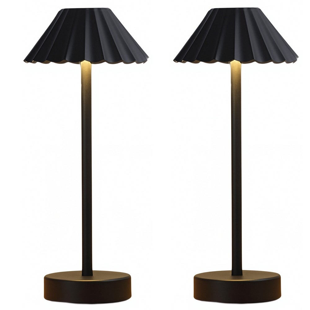 Zestaw 2 dotykowych lamp stołowych, przenośna lampa stołowa LED, zasilana przez USB, płynna regulacja jasności w 3 kolorach, odpowiednia do jadalni