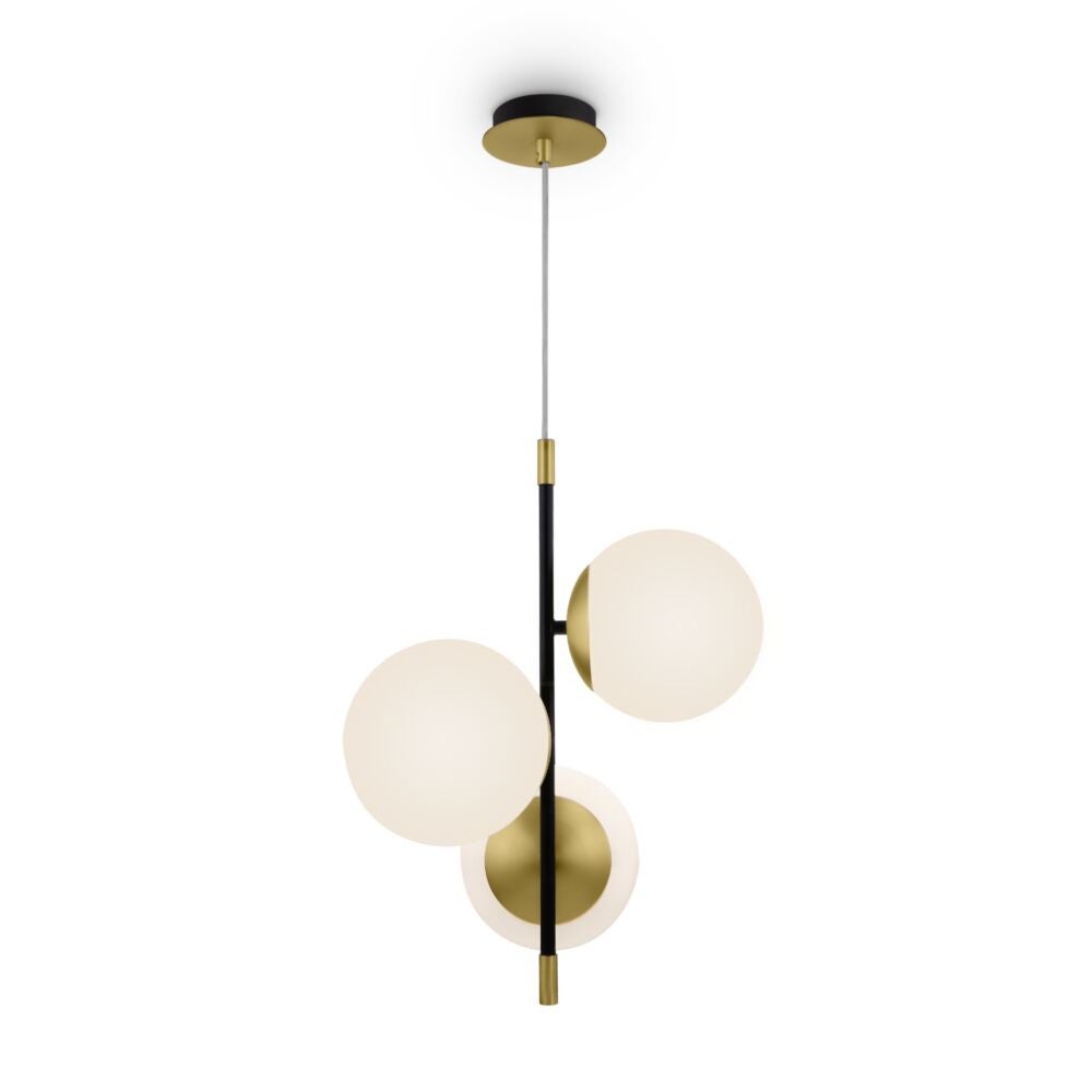 Lampa wisząca Nostalgia mosiężno-złota 3xE14x40W wym: 150 x 33,3 x 33,3 cm szkło Maytoni