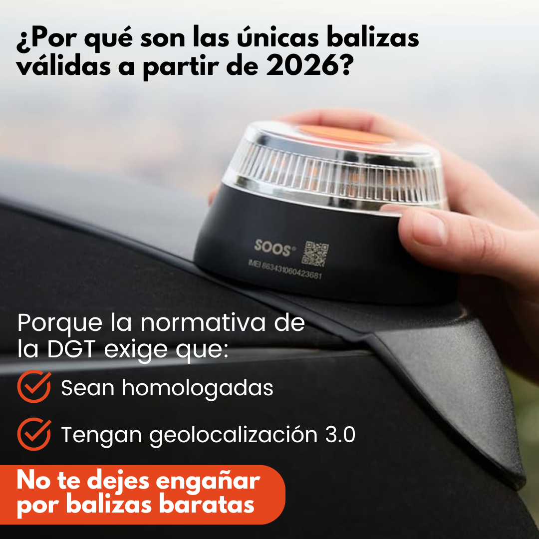 Pack 4 Luz de Emergencia V-16 Conectada DGT 3.0 SOOS V16IoT - Geolocalización Incluida - 3