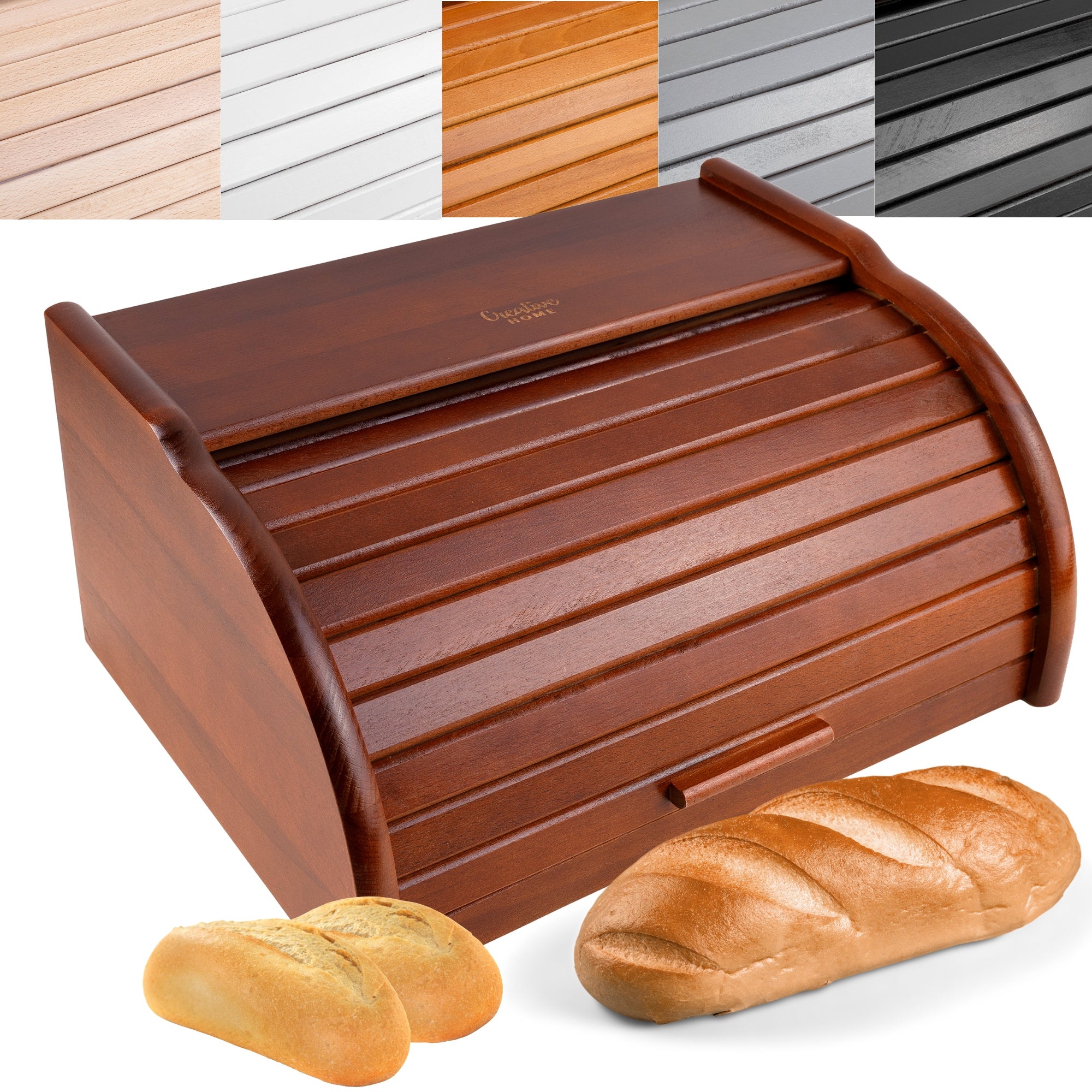 BORDSTRACT Scatola Portapane In Metallo Con Sportello Avvolgibile – Grande Capacità, Design Salvaspazio, Antiruggine Per Cucina