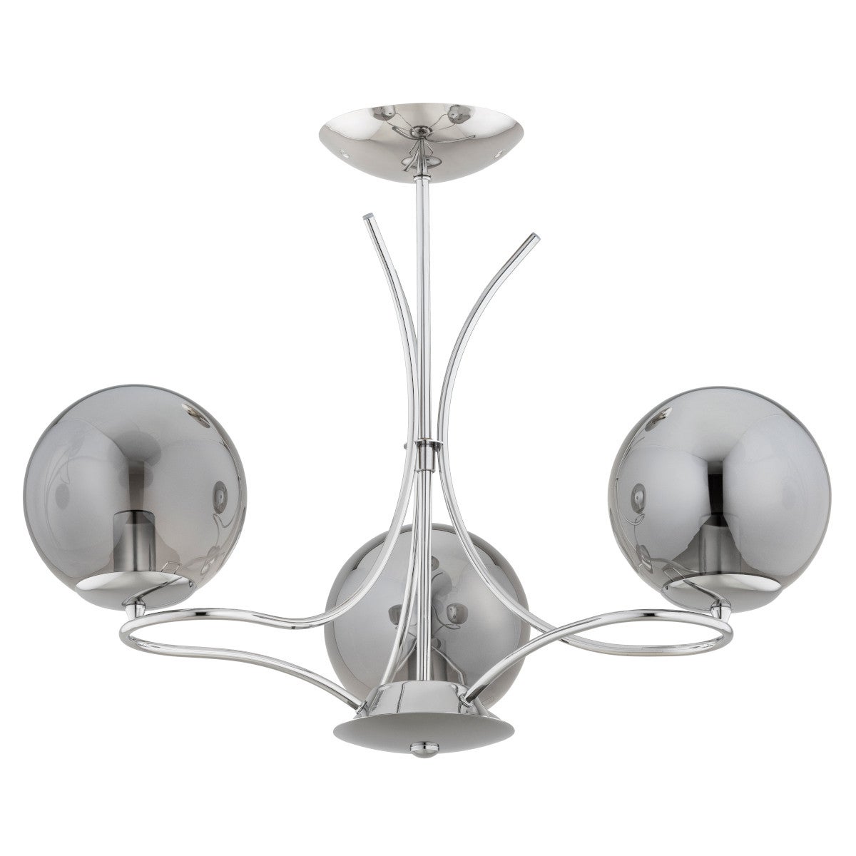 Lampa wisząca Sentia chromowana dymiona 3xE14x10W nowoczesna wym: 45 x 50 x 50 cm metal Alfa