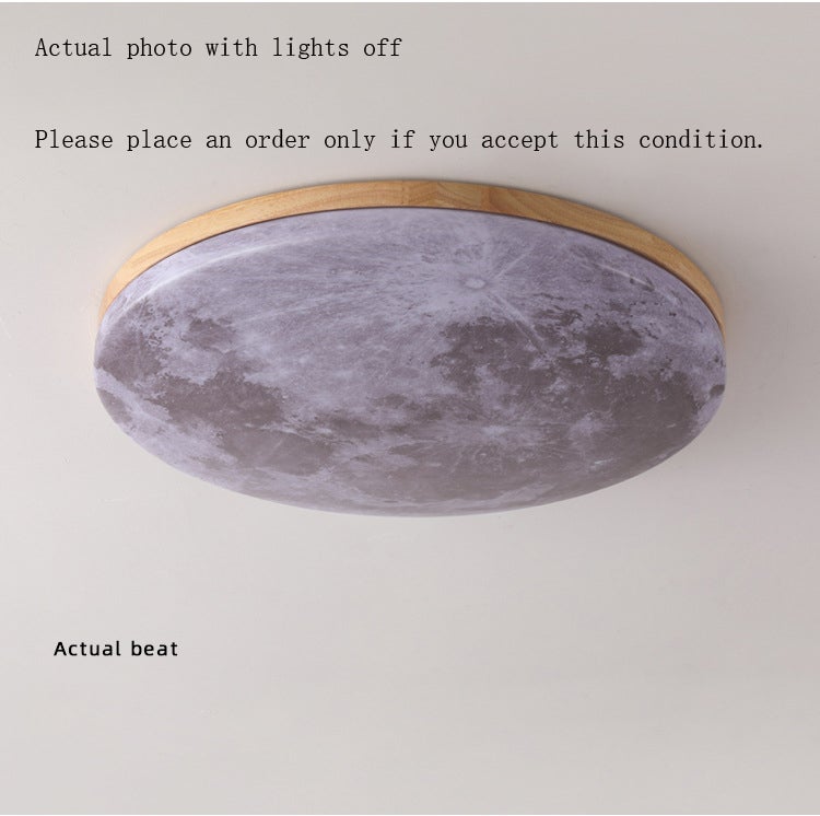 Plafonnier nordique en forme de lune,plafonnier LED rond,plafonnier créatif, idéal pour la chambre et la cuisine(26 cm,lumière tricolore) - ZAEWRY - 6