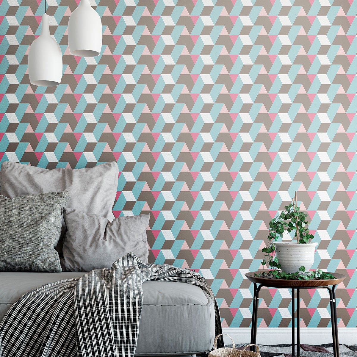 Vinilo tapiz escandinavo ditmar - adhesivo de pared - revestimiento sticker mural decorativo - 50x50cm