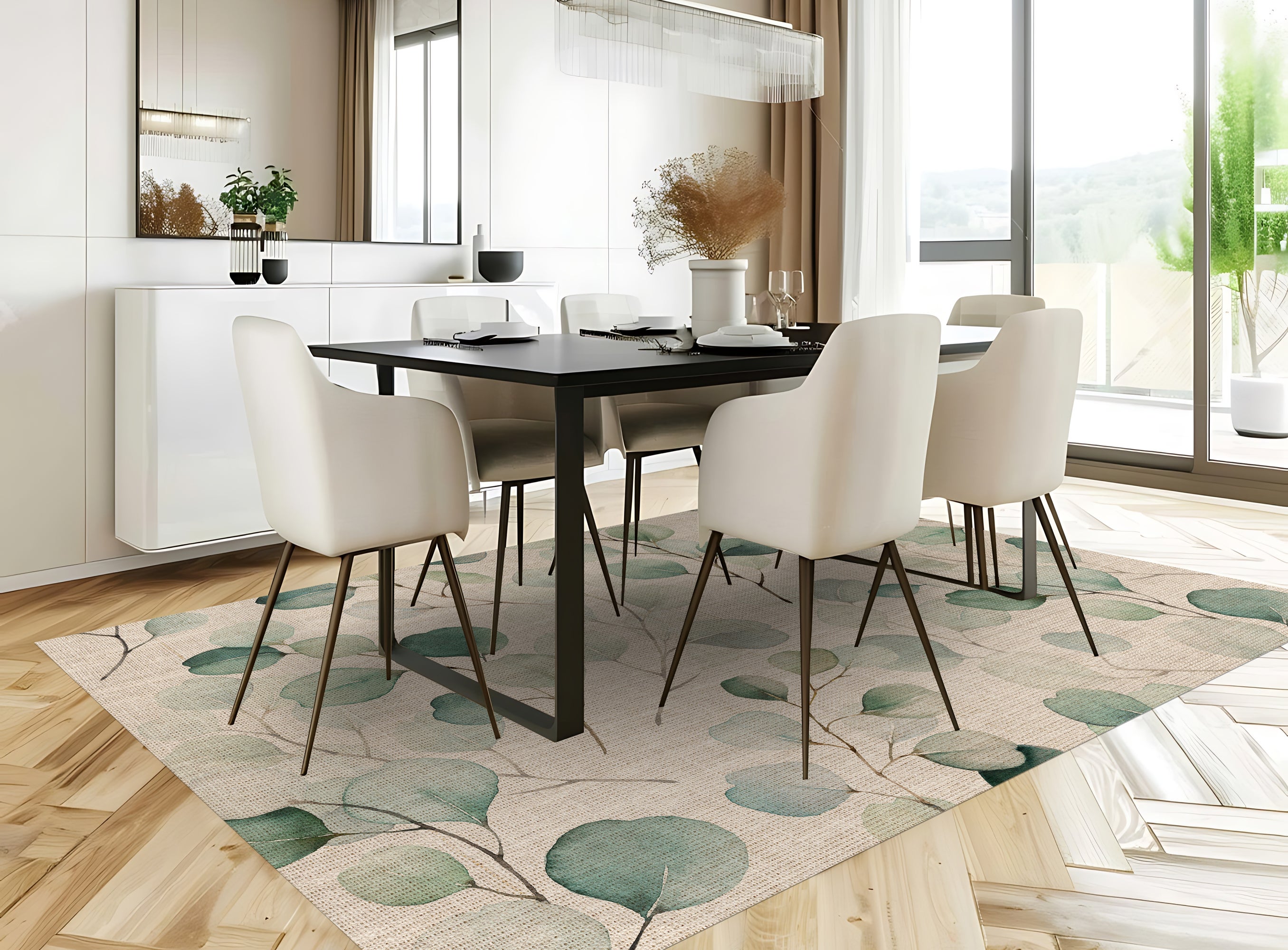 Tappeto antiscivolo in vinile Mirta 200x300 cm - PVC stampato, lavabile, ignifugo, per salotto e cucina - 4