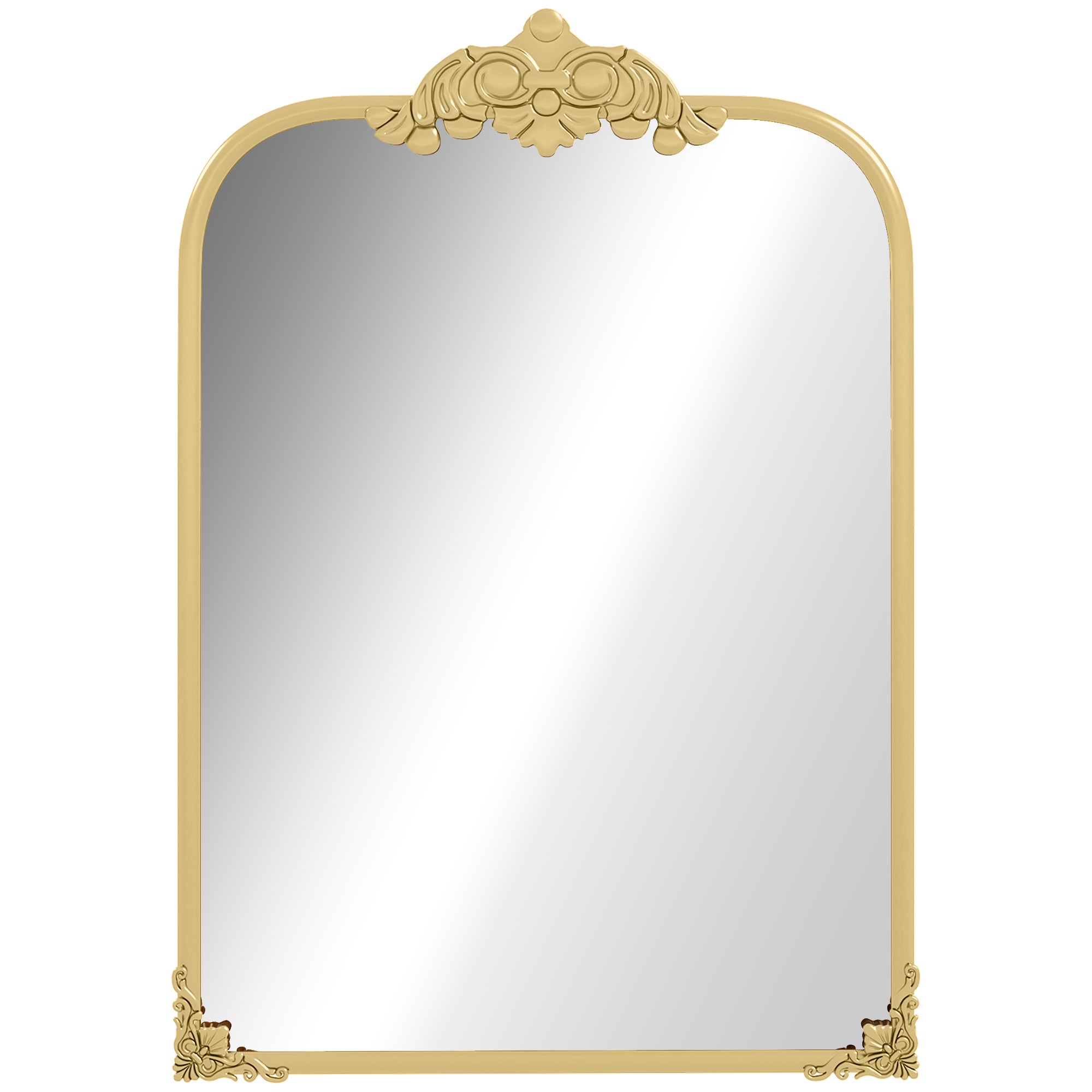 Lustro barokowe 60x87 cm w złotej metalowej ramie, dekoracyjne lustro do salonu i sypialni - 2