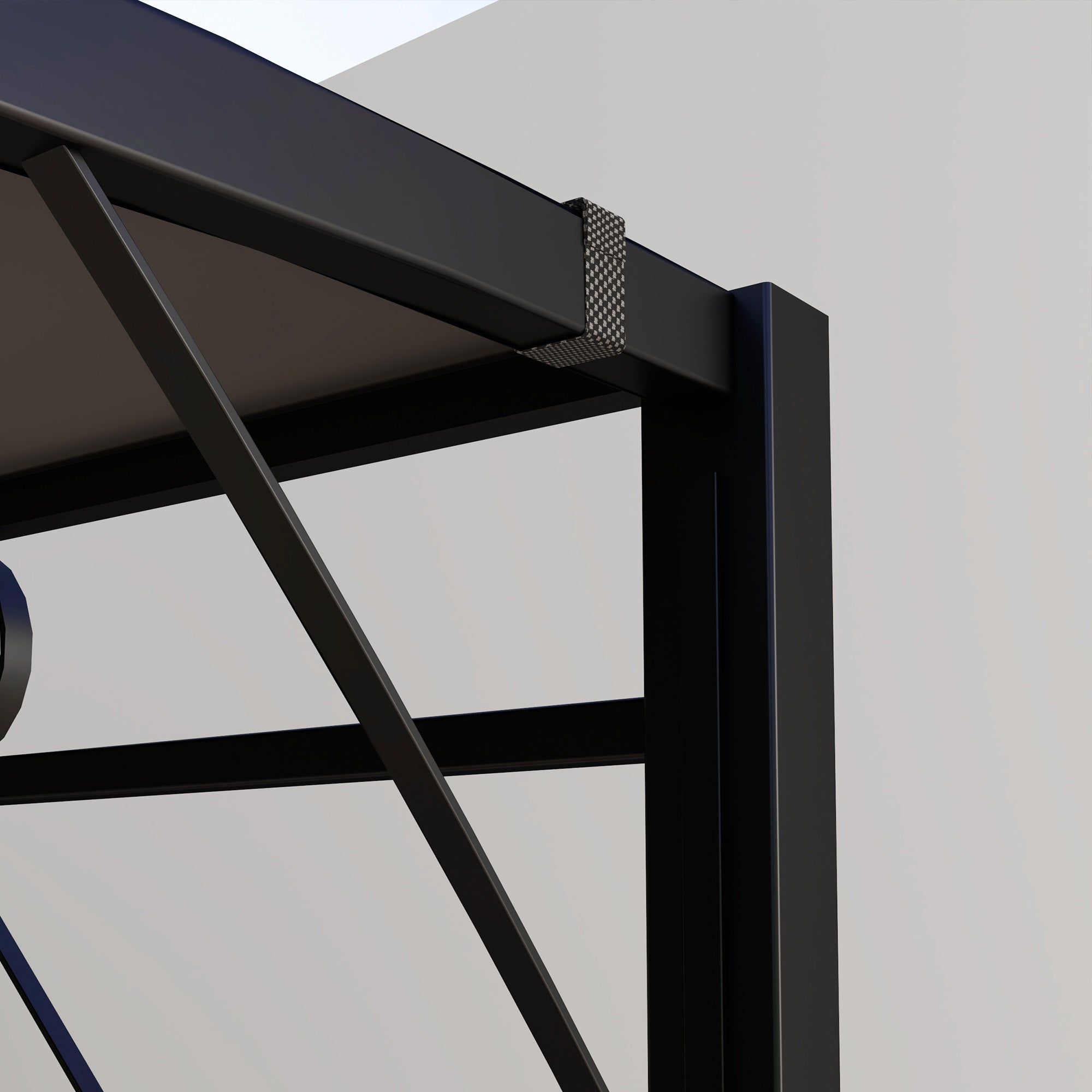 Pergola Gris en Acier 7.5 m² - 7