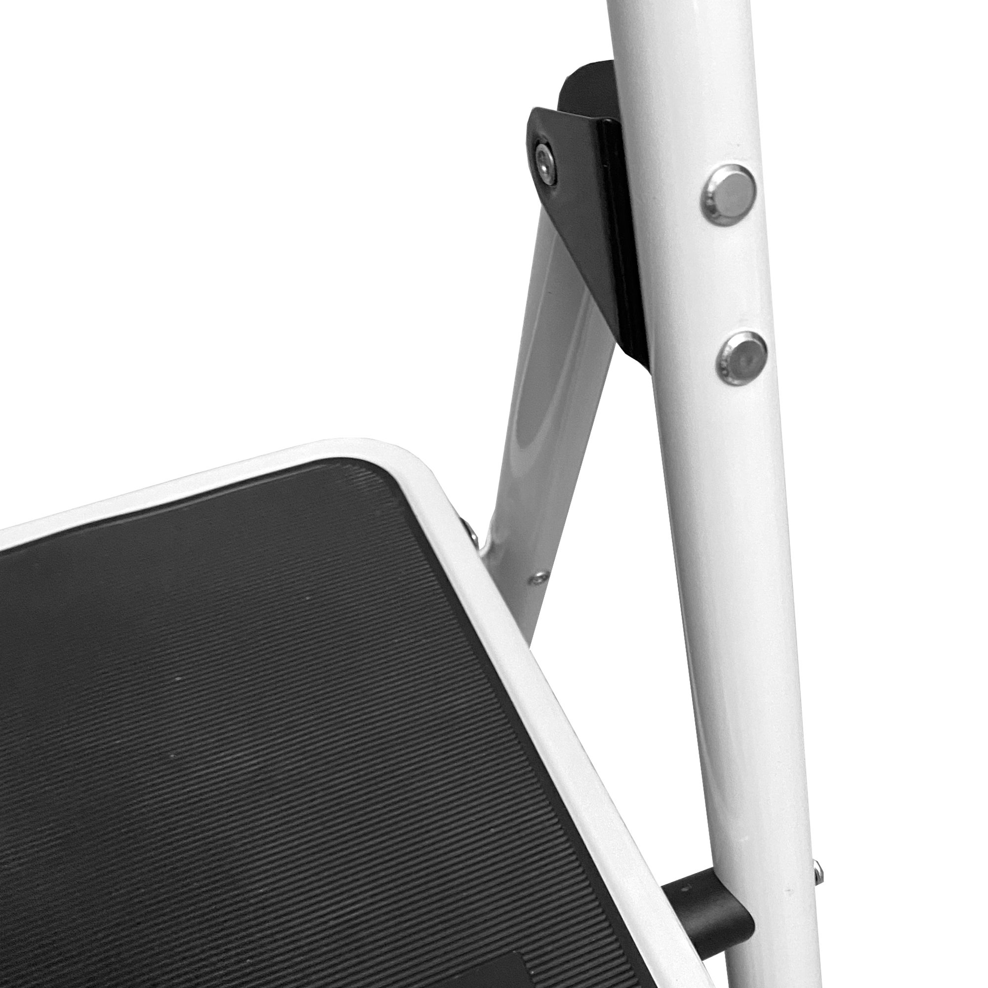 Échelle Pliable Acier Antidérapante 3 Marches 118x48x68 cm Nyana Home | Poignée Ergonomique | Grande Stabilité - 4