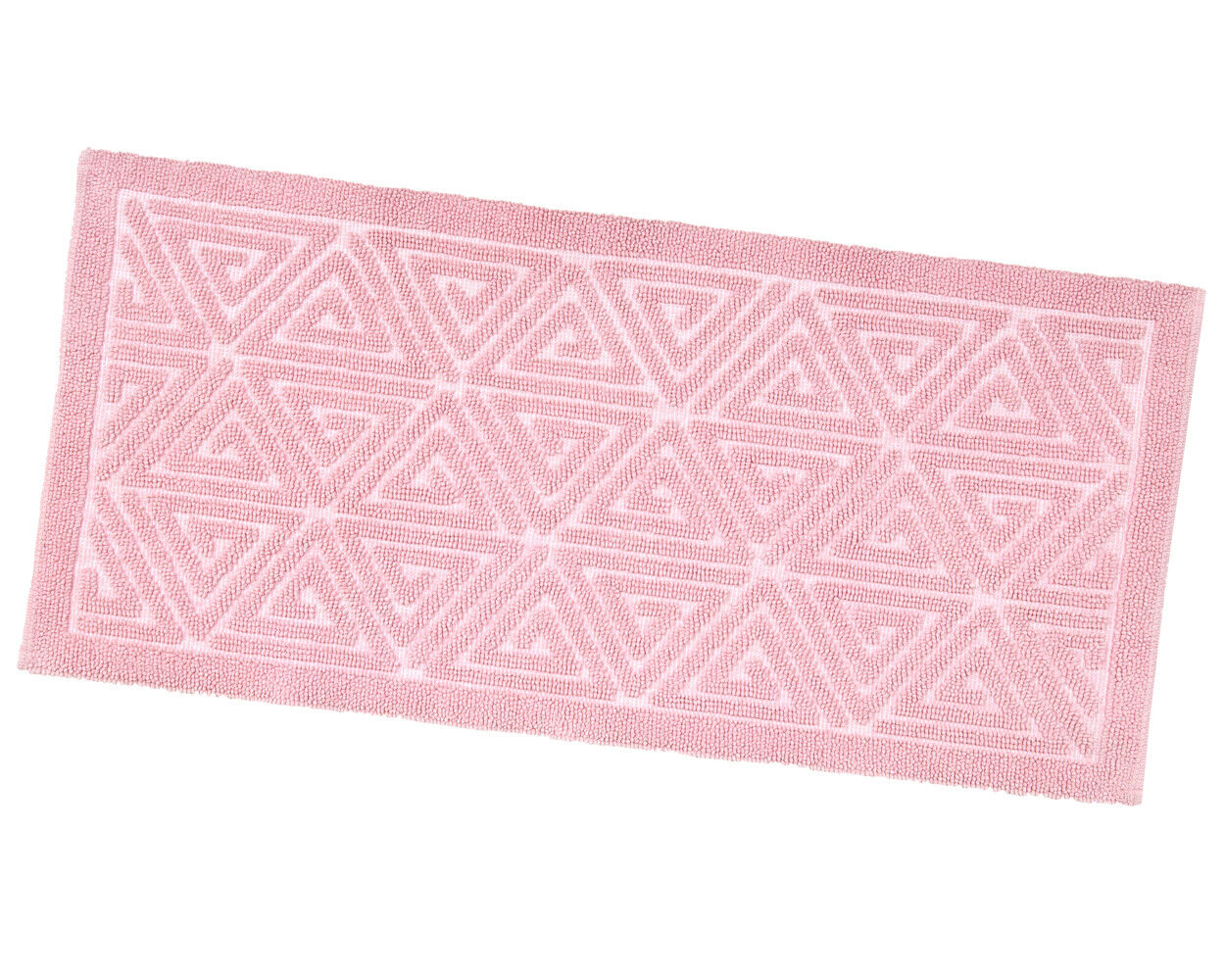 Jednokolorowa Mata łazienkowa 60x150 Cm Miękka Rysunek Grecki Bawełniana Dywanik Nocny Różówe