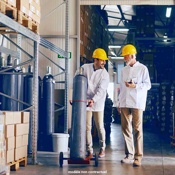 Diable porte bouteille pour chantier - 1 bouteille - Roues pneumatiques - 810007885 - 4