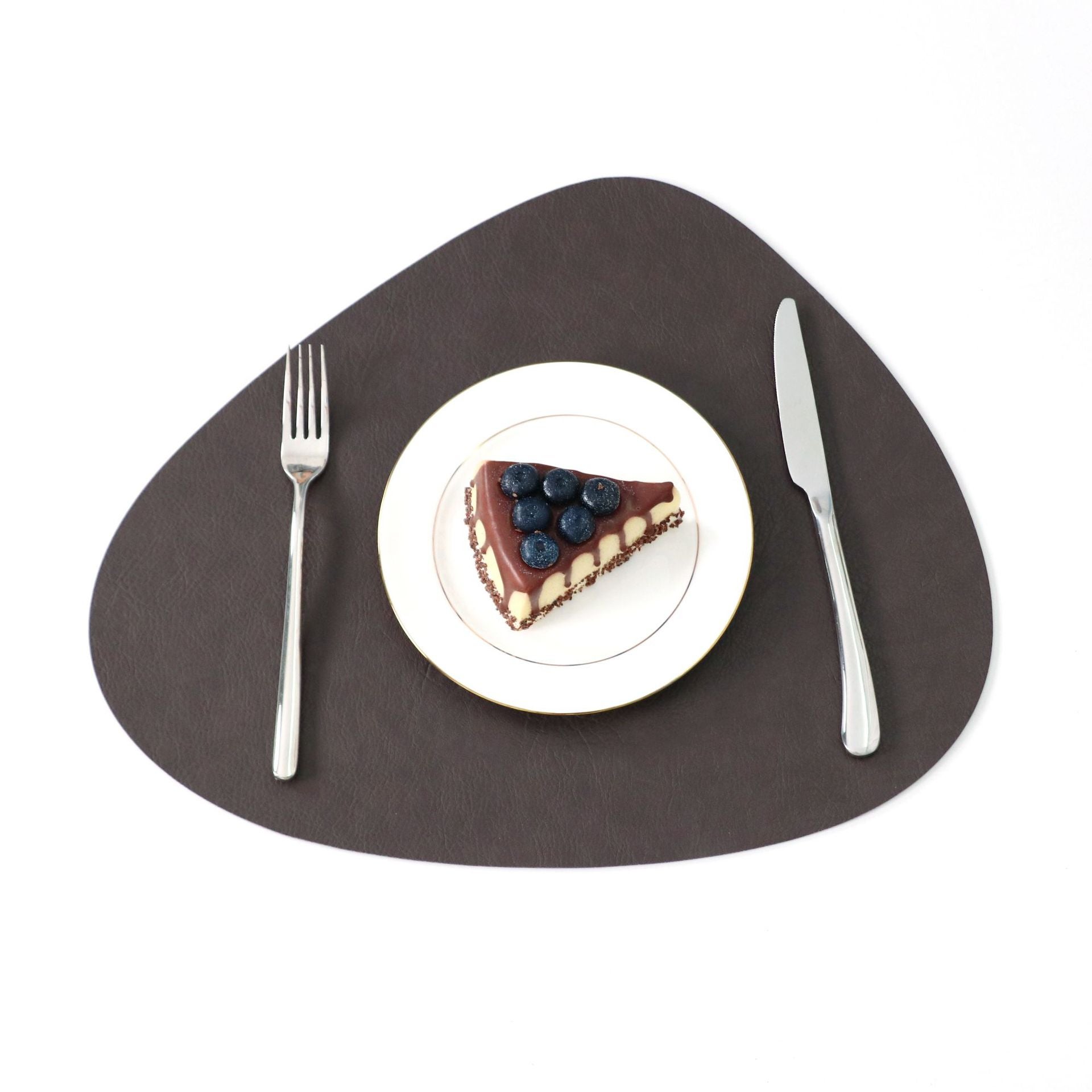Sadodo Set Da Pranzo 6 Pezzi: Tovagliette E Sottobicchieri Double Face In Pelle PU (Grigio Scuro/Beige) – Antimacchia E Antiscivolo Per La Tua Cucina