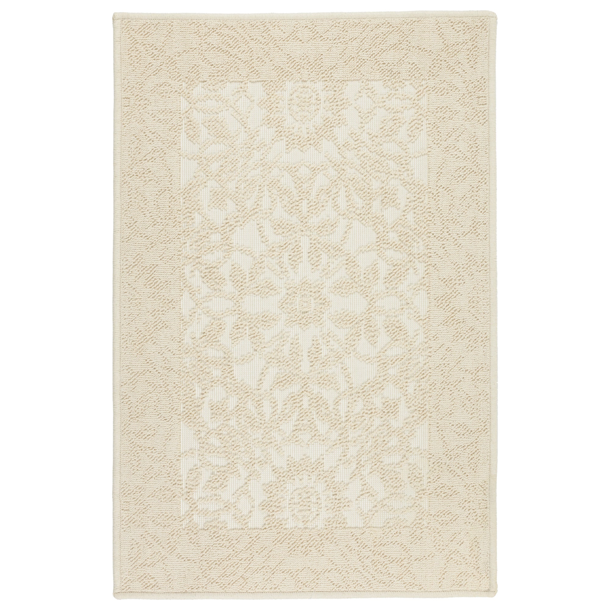 Dywanik łazienkowy Lino 50x80 cm bawełna egipska ornament beżowy