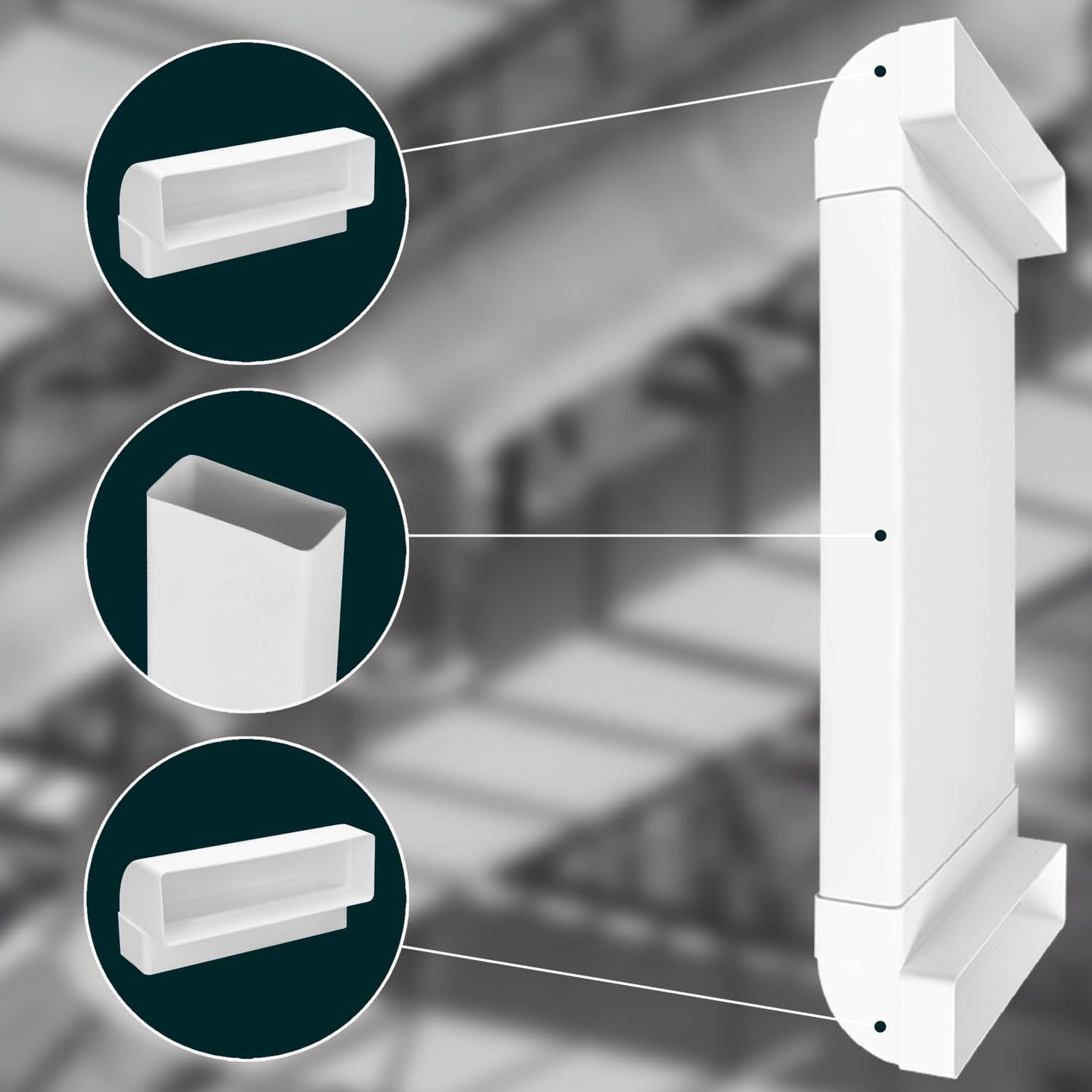 Canal de câbles encastré pour TV 204 x 60 mm L: 63 cm - Plastique passage de câbles invisible - Goulotte Passe Cable - KOTARBAU - 4