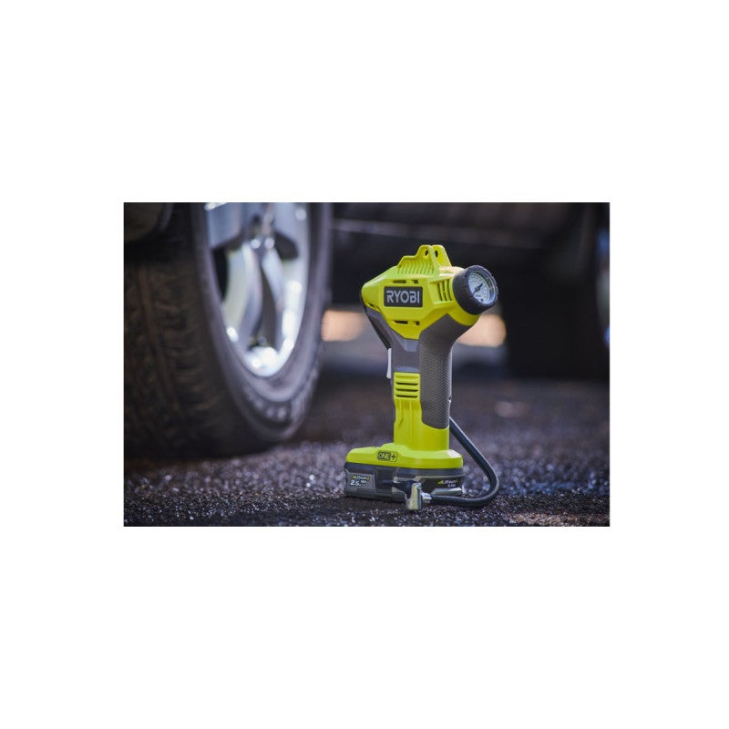 Pack RYOBI Compresseur 18V One Plus R18PI-0 - 1 Batterie 2.0Ah - 1 Chargeur rapide - 5