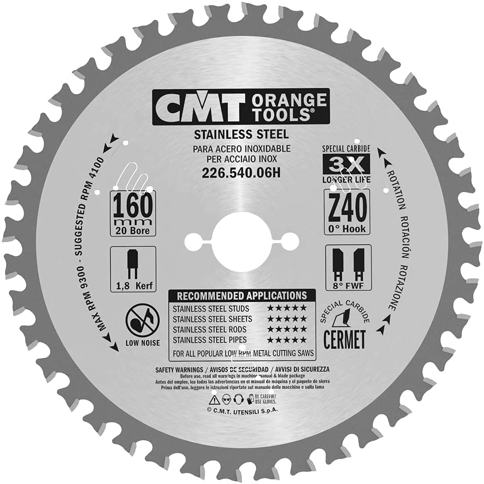 CMT Lame Scie Circulaire Coupe Croisée 24 Dents Carbure Tungstène 160 X 20 Mm