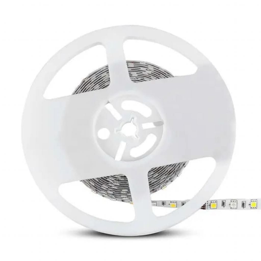 Taśma LED SMD5050 8W/m 5m 60 LED/m 12V RGB + 6500K IP20 10mm - 7