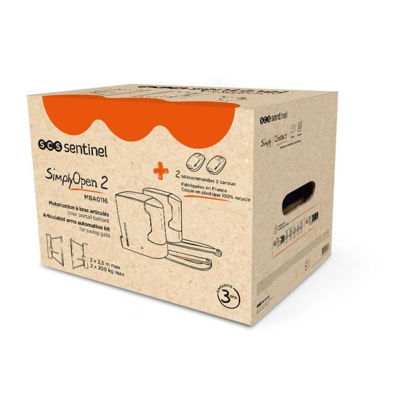 Motorizzazione per cancelli a bracci articolati - SCS SENTINEL - SimplyOpen 2 - 2