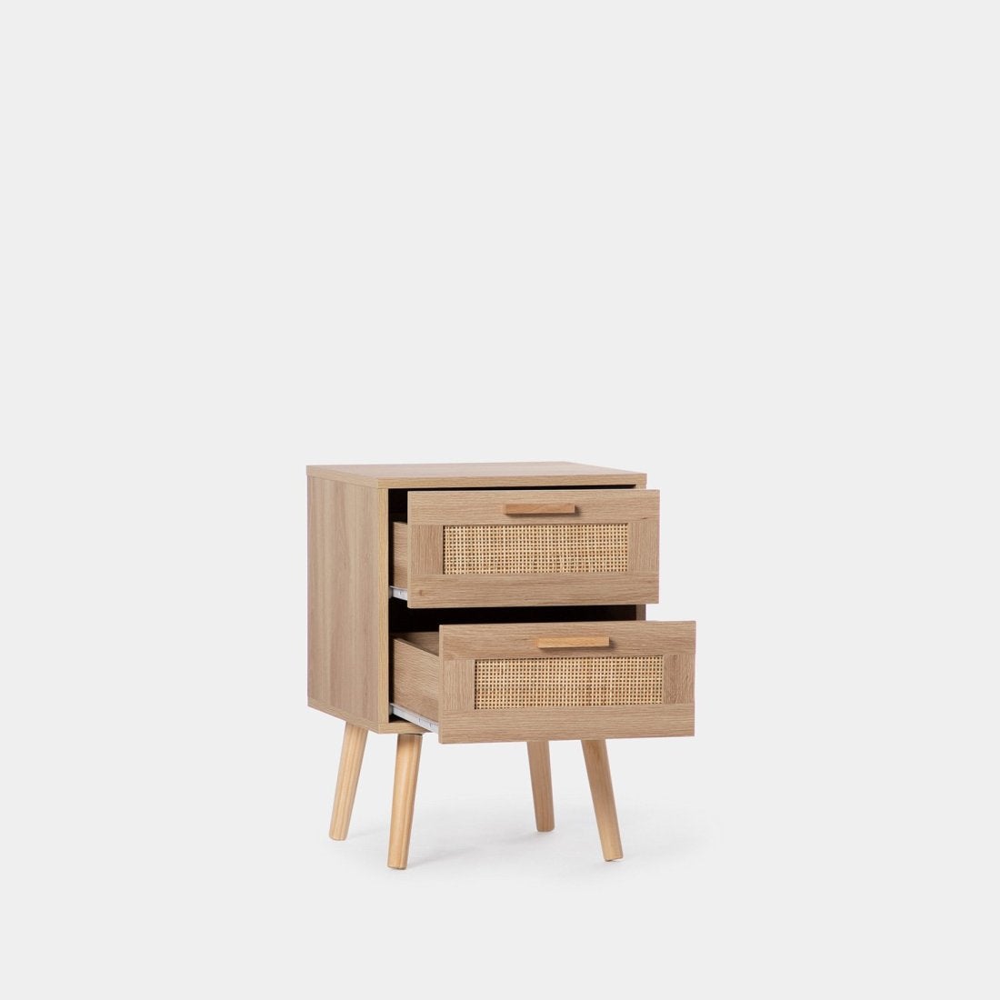 Packs 2 mesitas de noche efecto madera natural 40 x 56 cm - 5