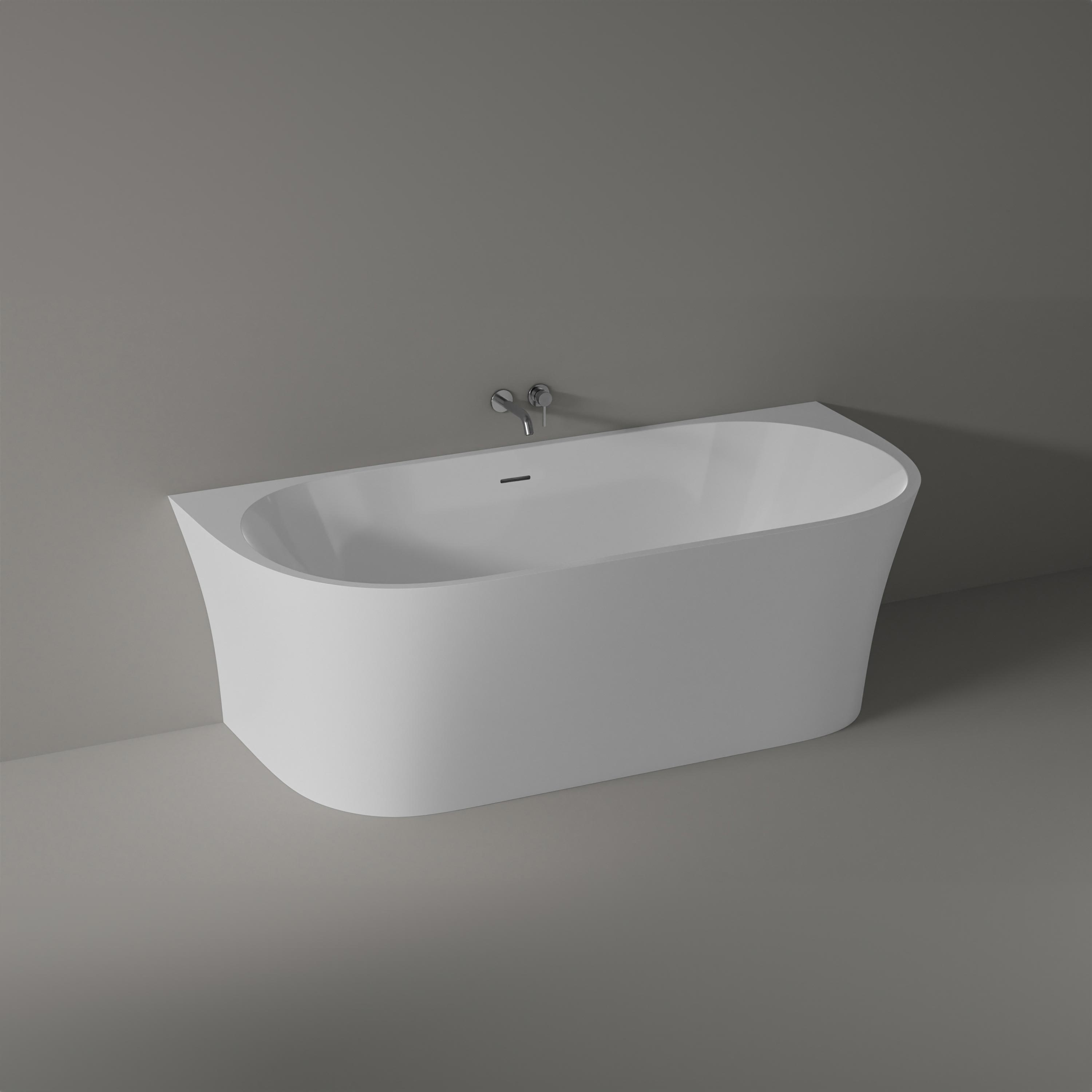 Bernstein Wanna wolnostojąca NOVA wanna przyścienna akrylowa 170x80 cm biały połysk - 6